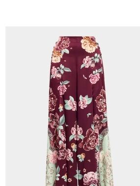Camilla Silk Flares Pants With Lace Up Side